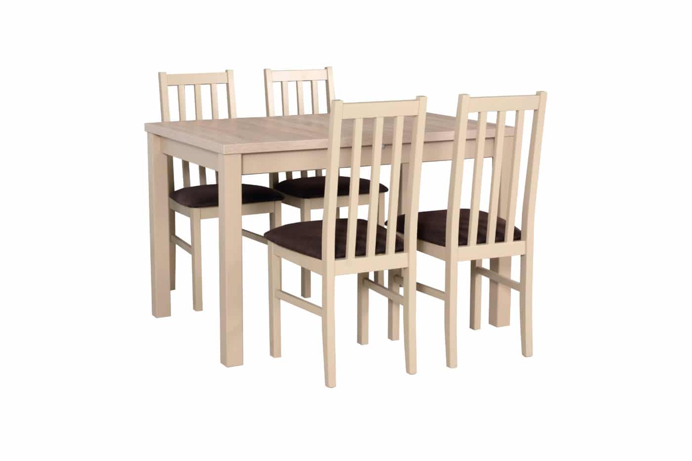 MAX 5, krzesła BOS 10 sonoma (tkanina 7)