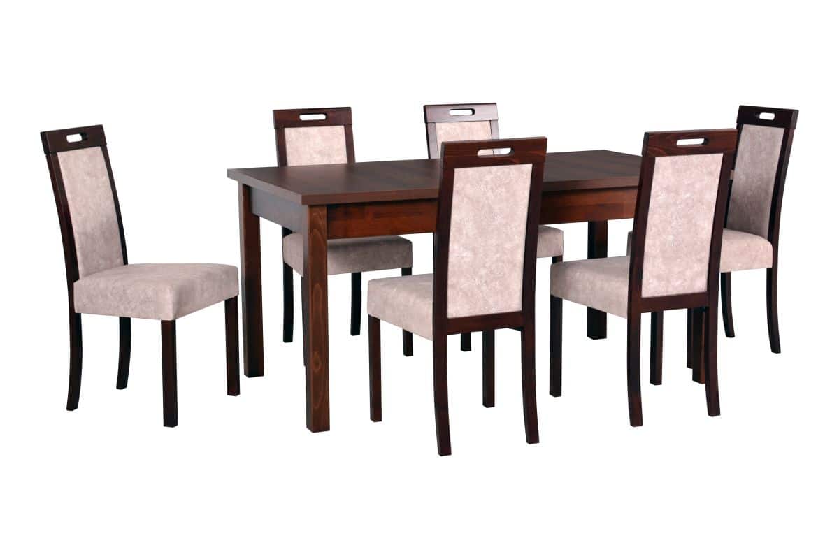 MODENA 2, krzesła ROMA 5 orzech (24X)